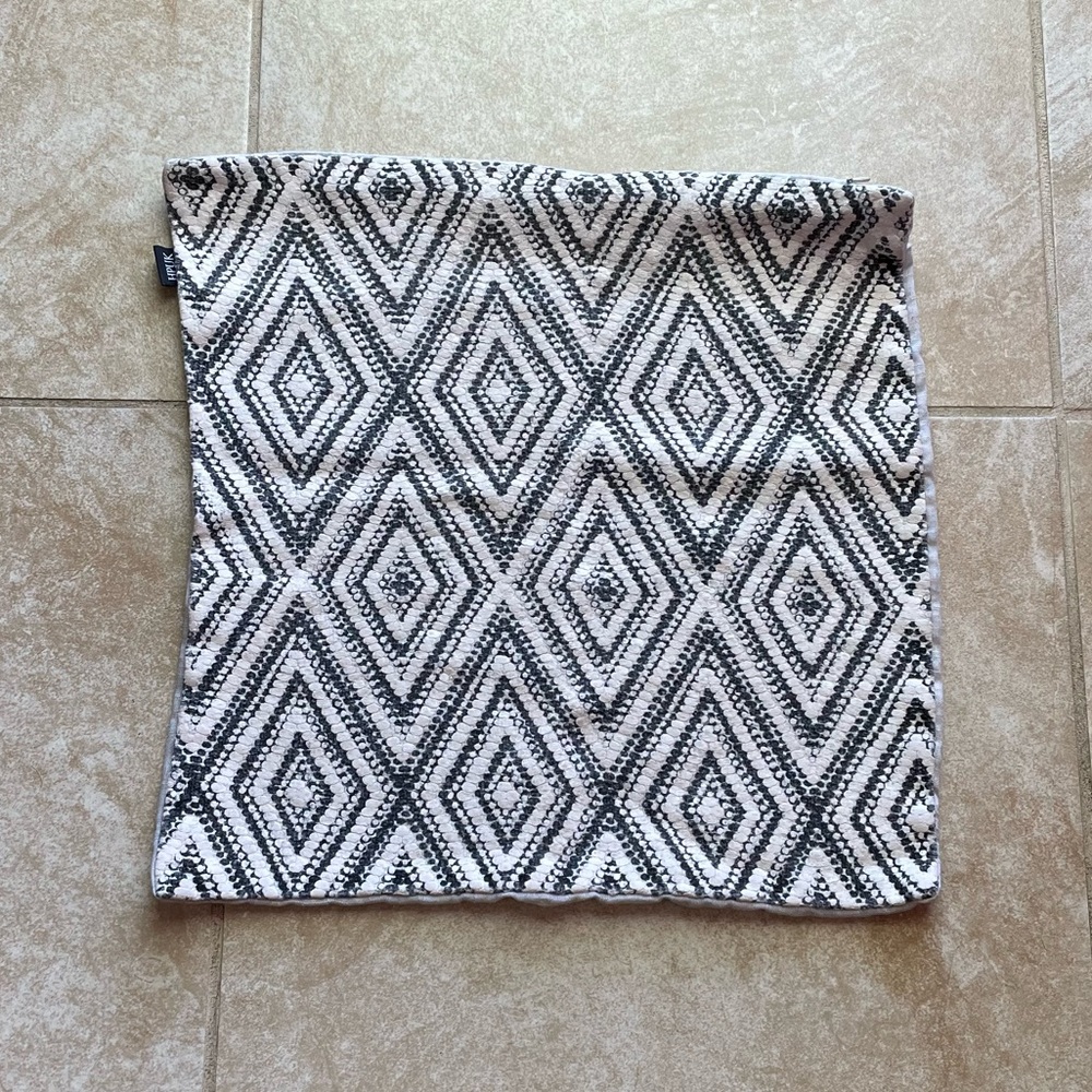 18x18 Beige and Black Pillow Cover